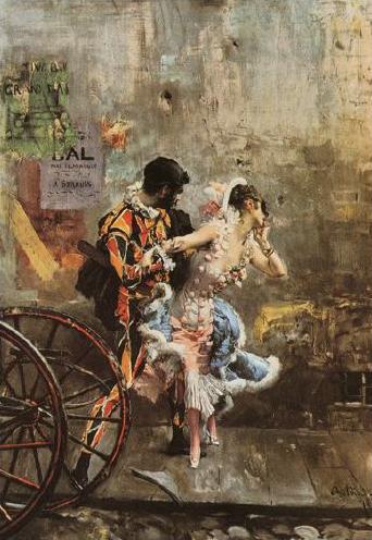 Giovanni Boldini - Due figure in maschera